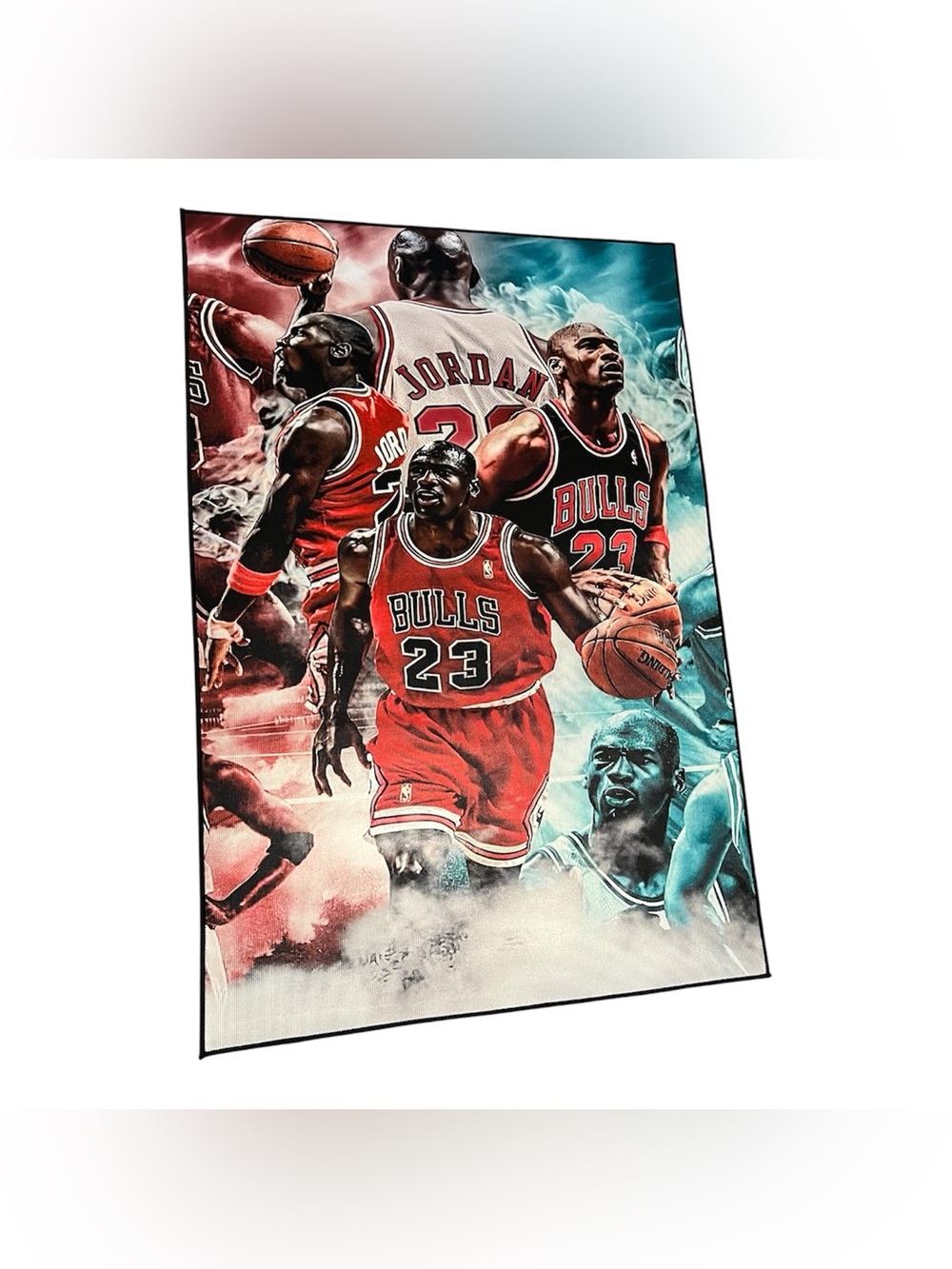 Chicago Bulls Red & Teal Michael Jordan 4ft x 2.5 ft area rug